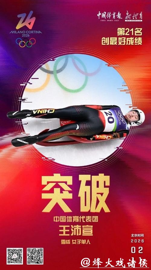 女子单人雪橇：德国选手夺金 中国选手王沛宣刷新成绩